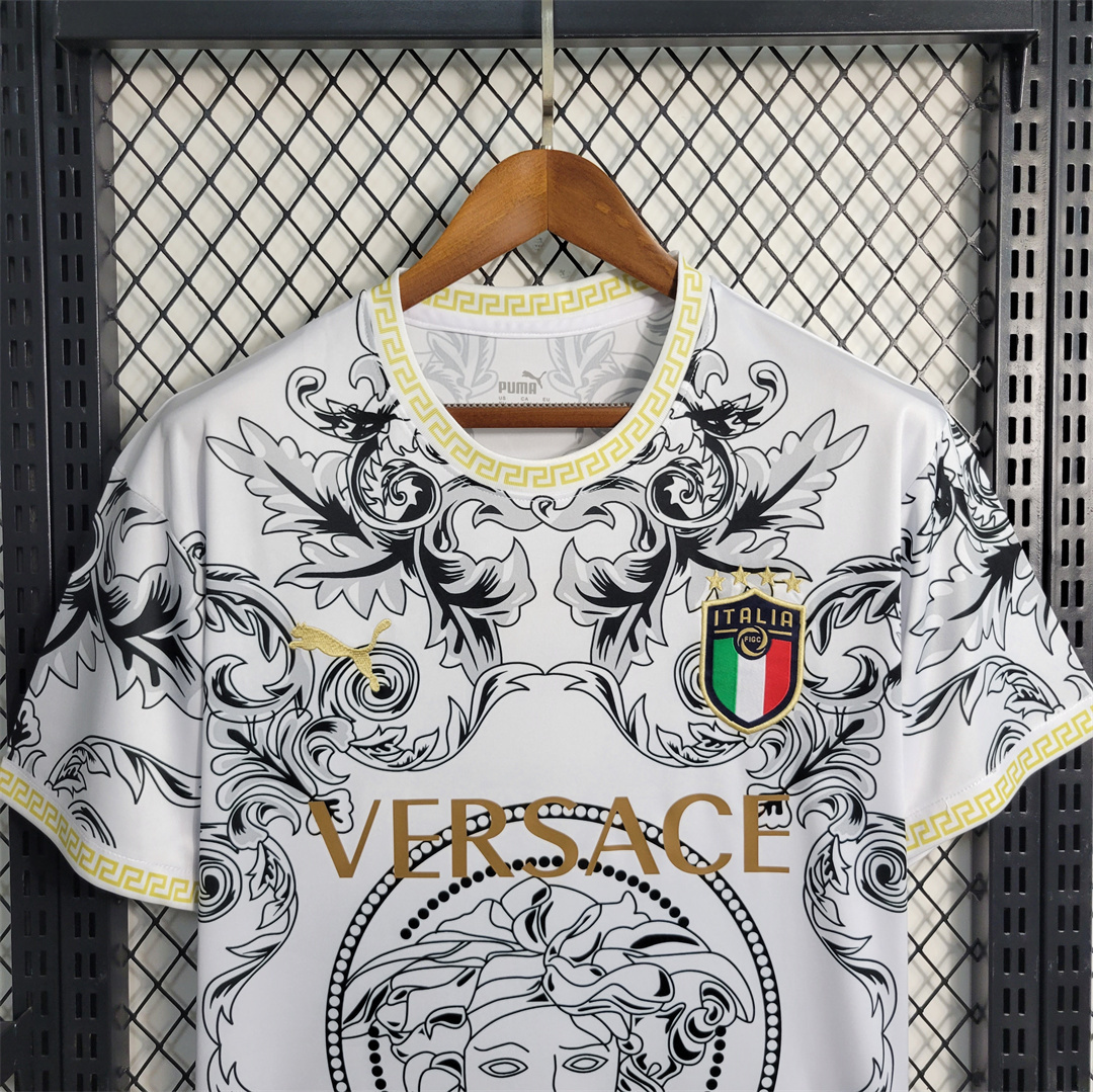 2023 Italy Special Edition Soccer Jersey White - view 4