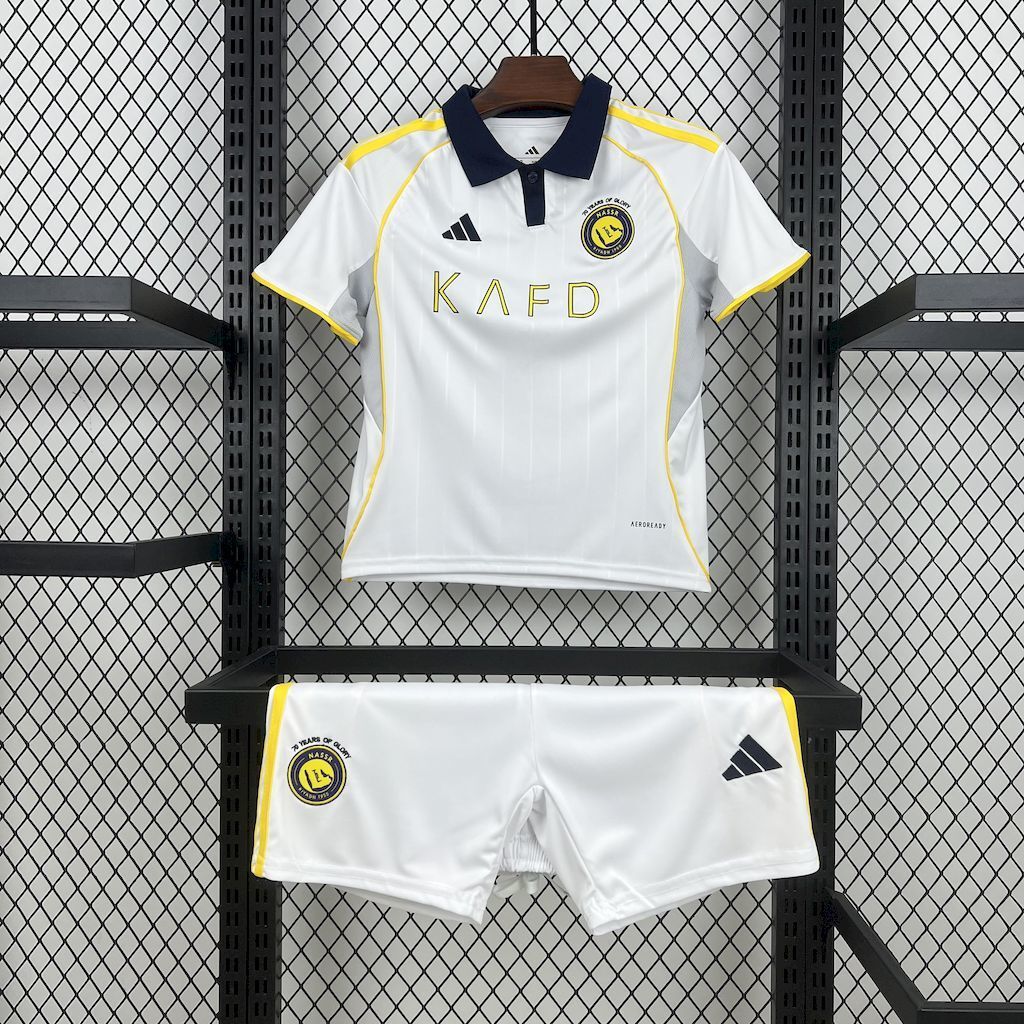 25-26 Al-Nassr Victory Third Away Soccer Kids Kit Jersey+Shorts