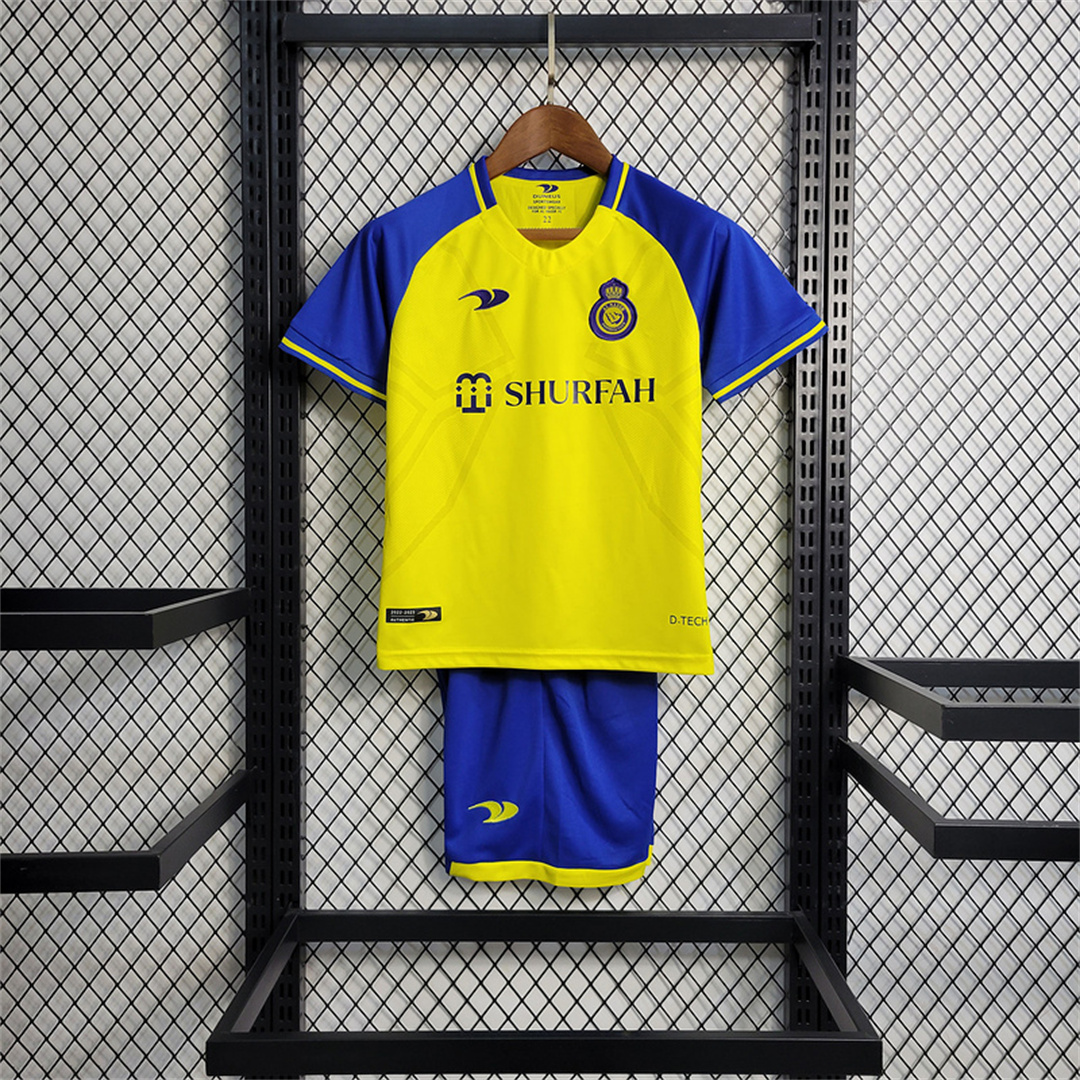 22-23 Al-Nassr Victory Home Kids Kit Jersey+Shorts