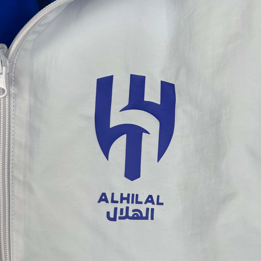 2023/2024 Al-Nassr Reversible Windbreaker（White-Blue）Soccer Jersey 1:1 Thai Quality - view 14