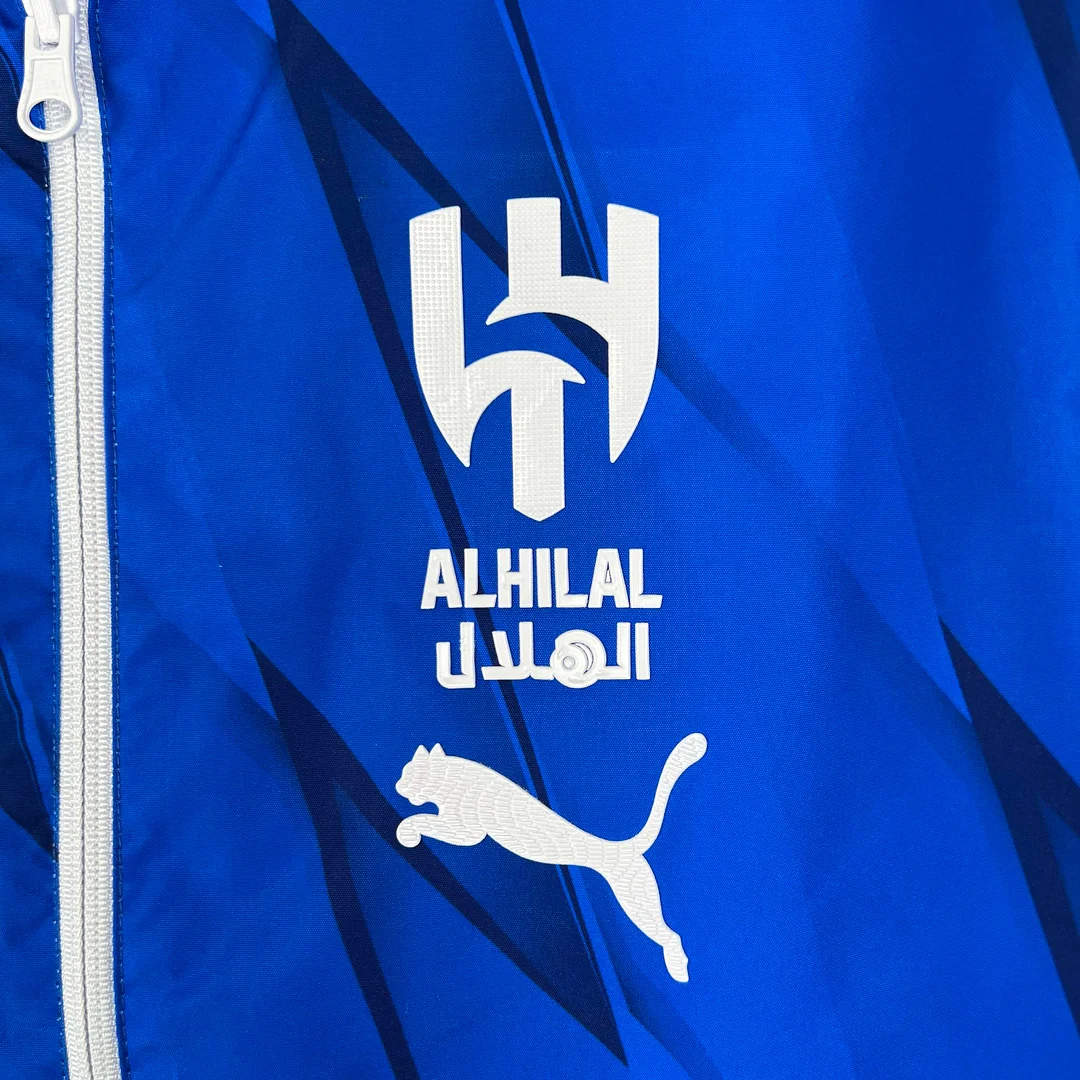 2023/2024 Al-Nassr Reversible Windbreaker（White-Blue）Soccer Jersey 1:1 Thai Quality - view 4