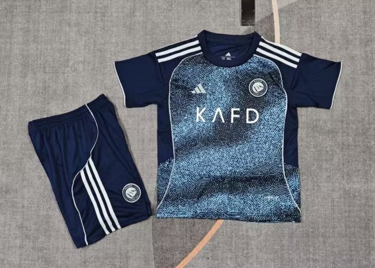 25-26 Al-Nassr Victory Away Soccer Kids Kit Jersey+Shorts