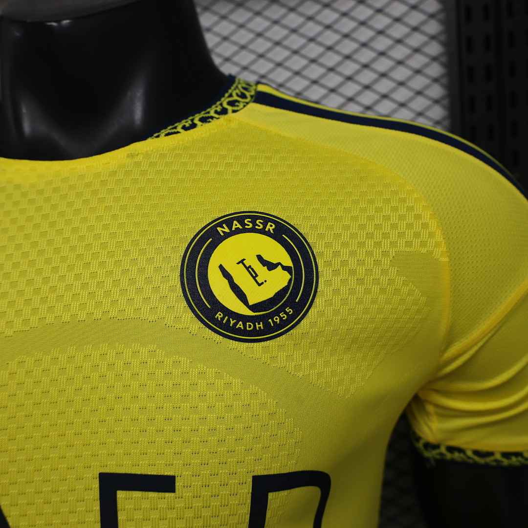 26-27 Al-Nassr Victory Home Soccer Jersey Player Version with Sponsor - view 10