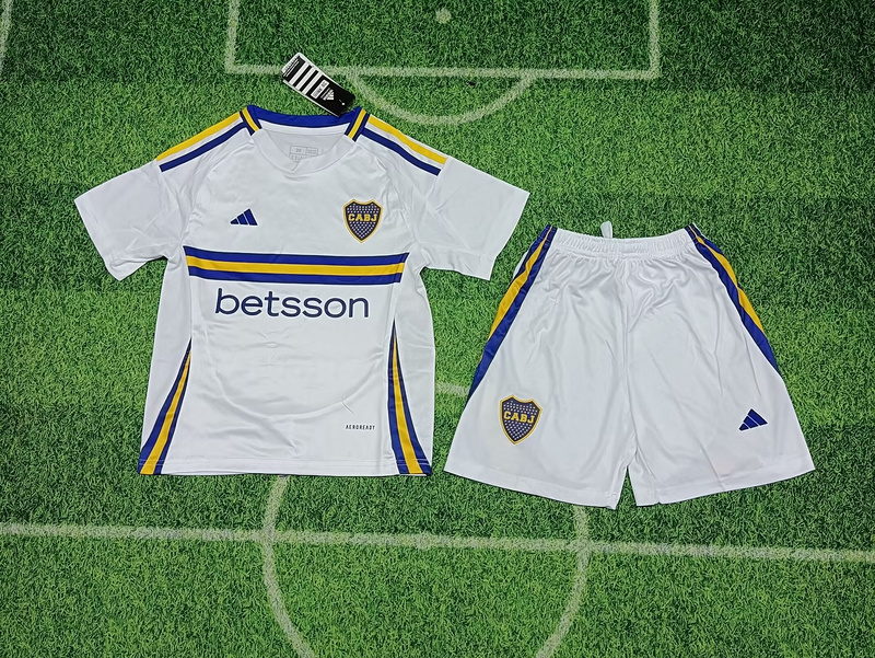 24-25 Boca Juniors  Away Kids Kit Jerseys+Shorts
