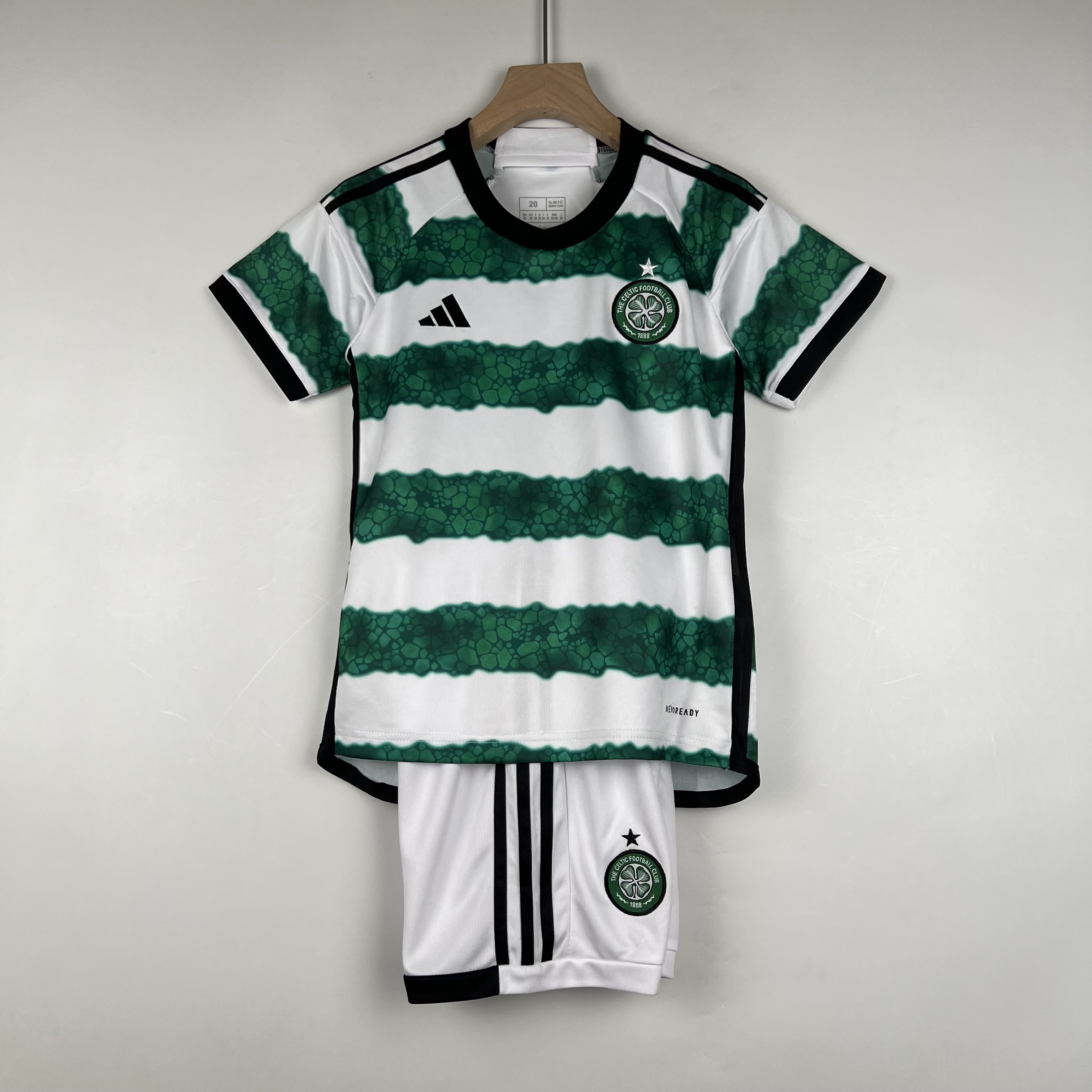 23-24 Celtic Home Soccer Jersey Kids Kit Jersey+Short