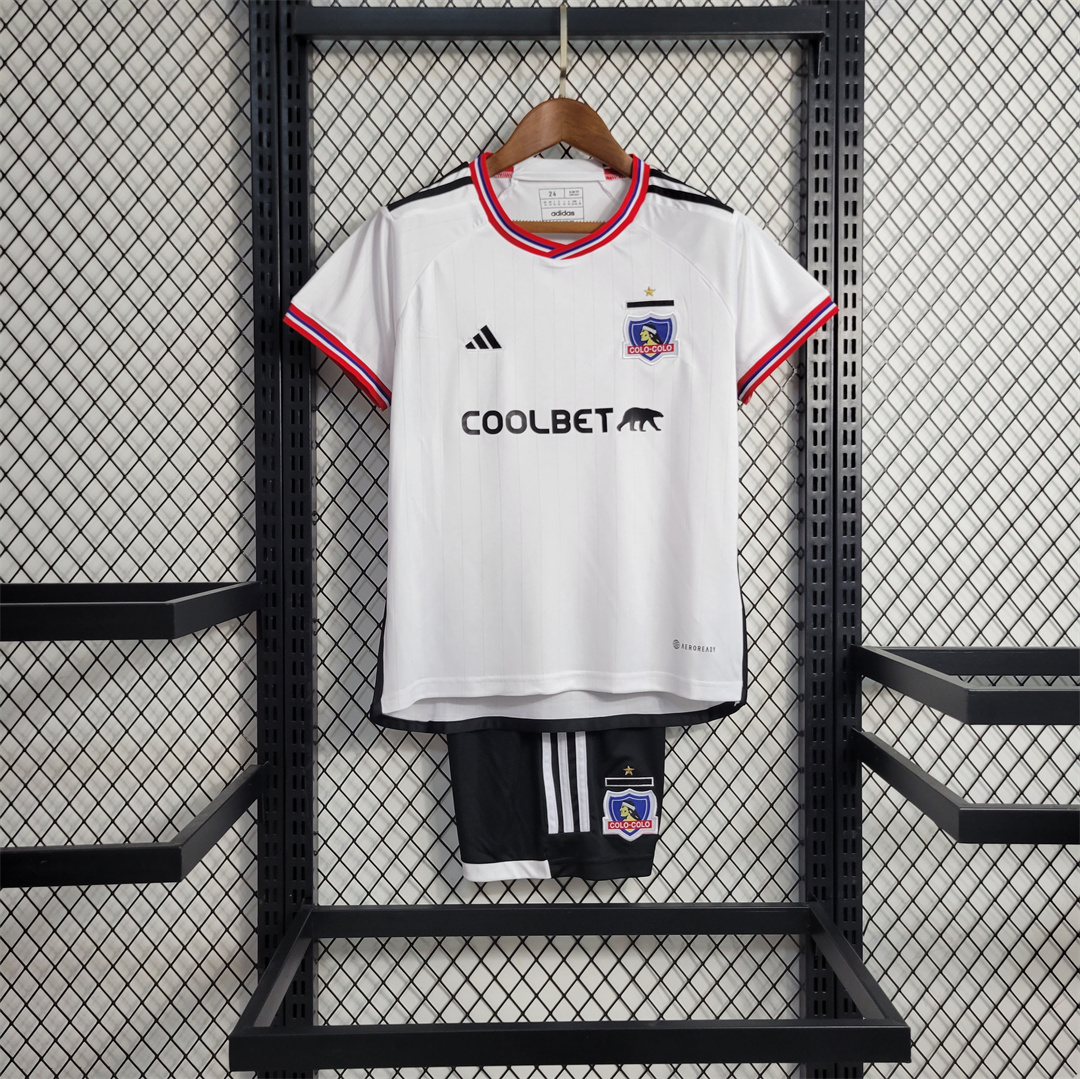 2023-24 Colo Colo Home Kids Kit Jersey+Shorts