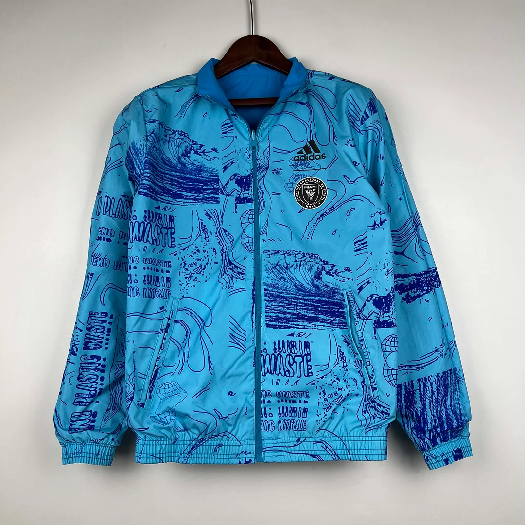 2023/2024 Inter Miami Reversible Windbreaker Blue Soccer Jersey 1:1 Thai Quality - view 6