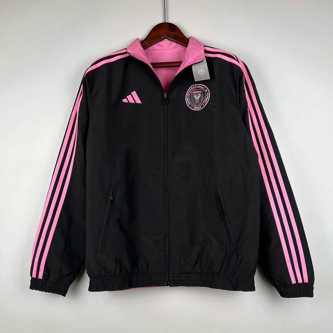 2023/2024 Inter Miami Reversible Windbreaker（black-pink）Soccer Jersey 1:1 Thai Quality - view 4