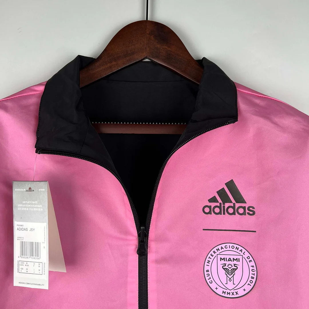 2023/2024 Inter Miami Reversible Windbreaker（black-pink）Soccer Jersey 1:1 Thai Quality - view 5