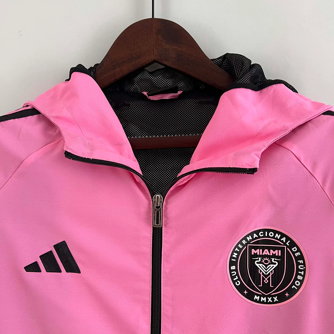 2023 Inter Miami Windbreaker （pink-black） Soccer Jersey 1:1 Thai Quality - view 3