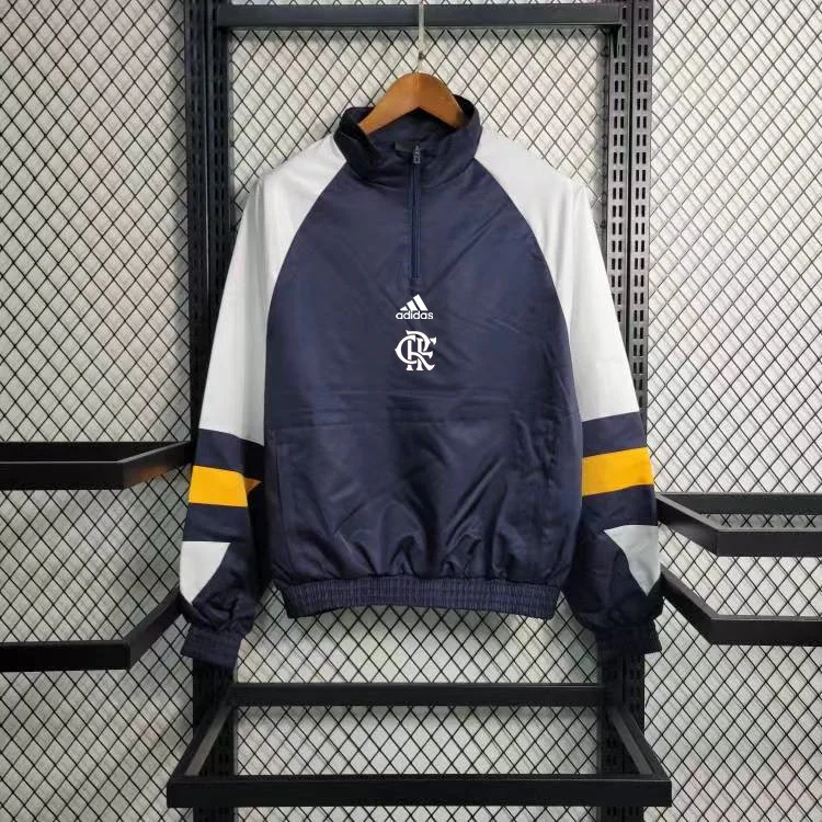 2023 Flamengo Casual Windbreaker（Navy-blue）Soccer Jersey 1:1 Thai Quality