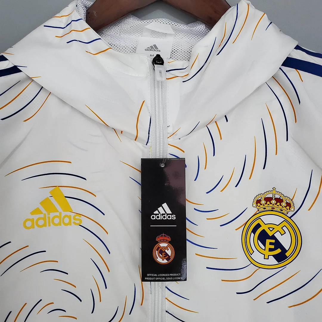 2021/2022 Real Madrid Jersey Windbreaker White(Blue Edge) - view 9