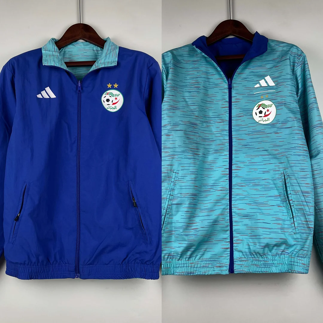 2023-2024 Algeria National Reversible Windbreaker Blue Soccer Jersey 1:1 Thai Quality - view 7