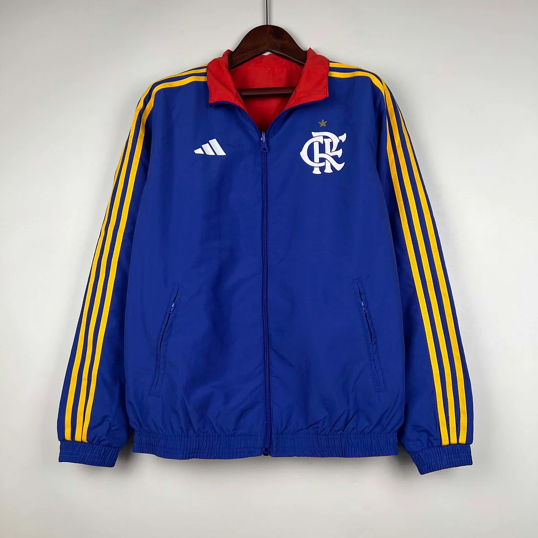 2023-2024 Flamengo Casual Reversible Windbreaker（Blue-red）Soccer Jersey 1:1 Thai Quality - view 3