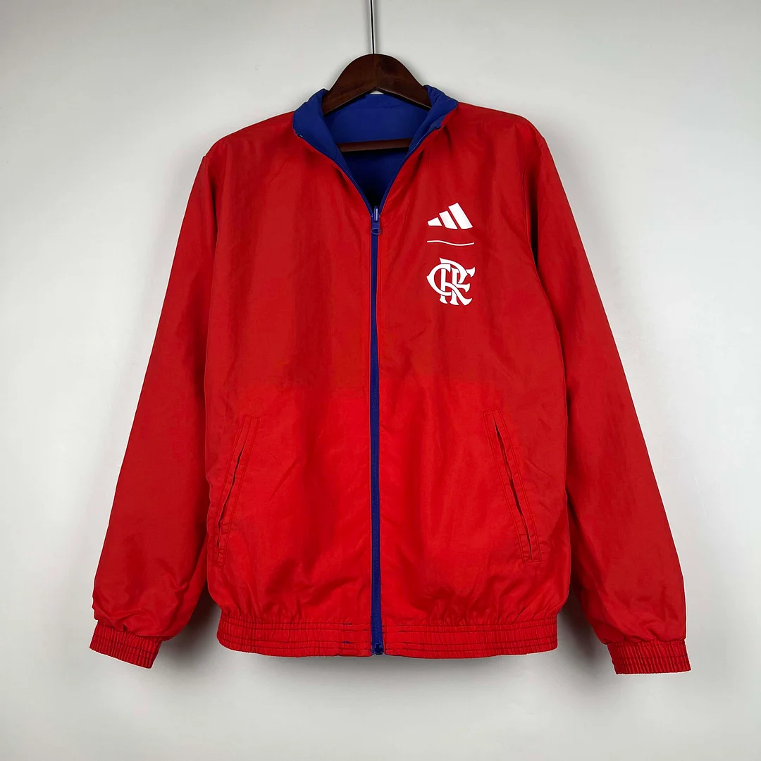 2023-2024 Flamengo Casual Reversible Windbreaker（Blue-red）Soccer Jersey 1:1 Thai Quality - view 4