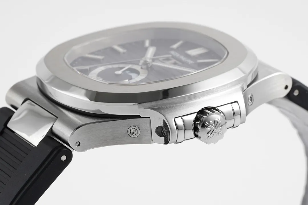 Patek Philippe Nautilus Blue Rubber Strap Watch - gallery