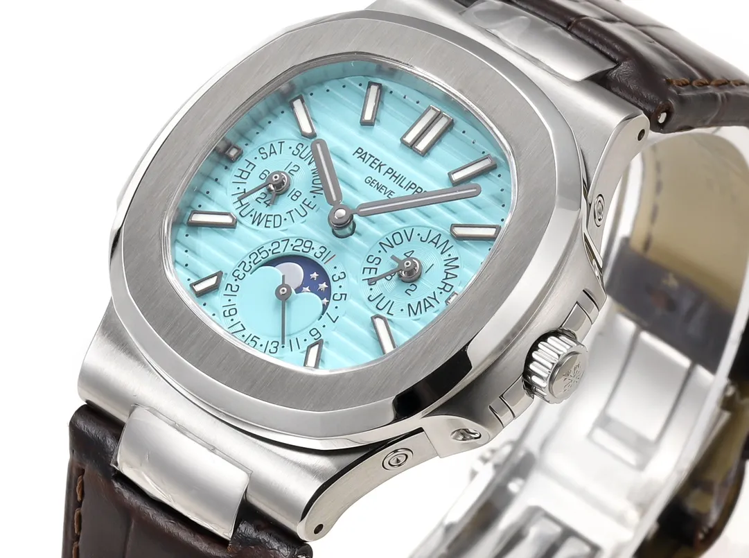 Patek Philippe Nautilus Blue Perpetual Calendar - gallery