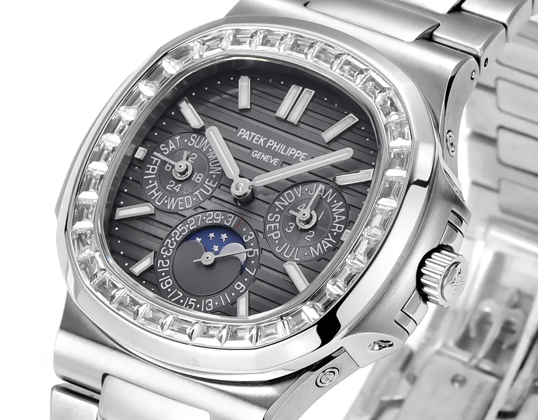 Patek Philippe Nautilus Grey Complication Watch - gallery