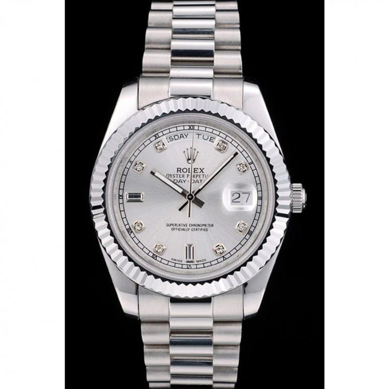 Superclone Rolex Day-Date 40mm Silver Dial 41995 - gallery