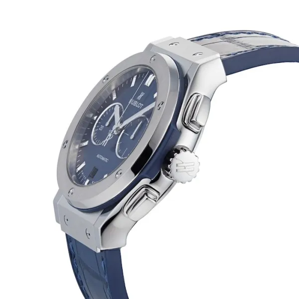 Hublot Classic Fusion Men Automatic Blue Rubber and Alligator Watch 541.NX.7170.LR - gallery