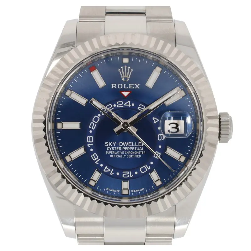 Superclone Rolex Sky-Dweller 42 mm Bright blue Dial 336934 Oyster - gallery