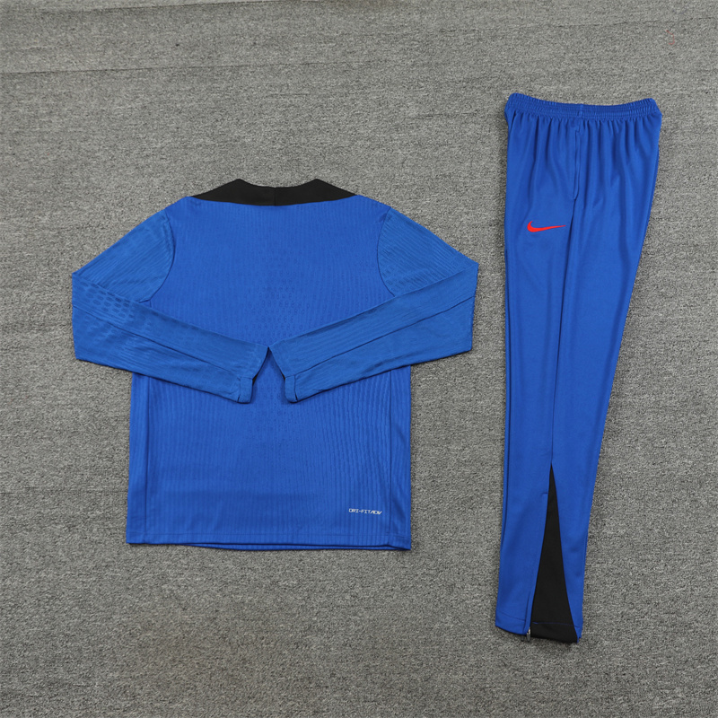 24-25 South Korea Blue with Black Half Zipper Training Tracksuit - view 3