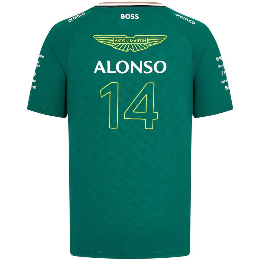 Aston Martin Aramco Cognizant F1 Racing Team Fernando Alonso Driver T-Shirt 2024 - view 3