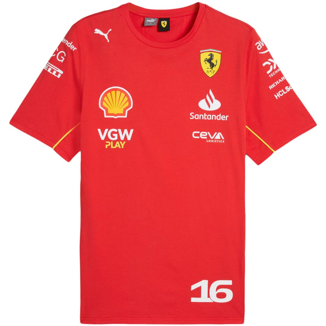 Scuderia Ferrari F1 Racing Team Charles Leclerc Driver T-Shirt 2024 - view 4