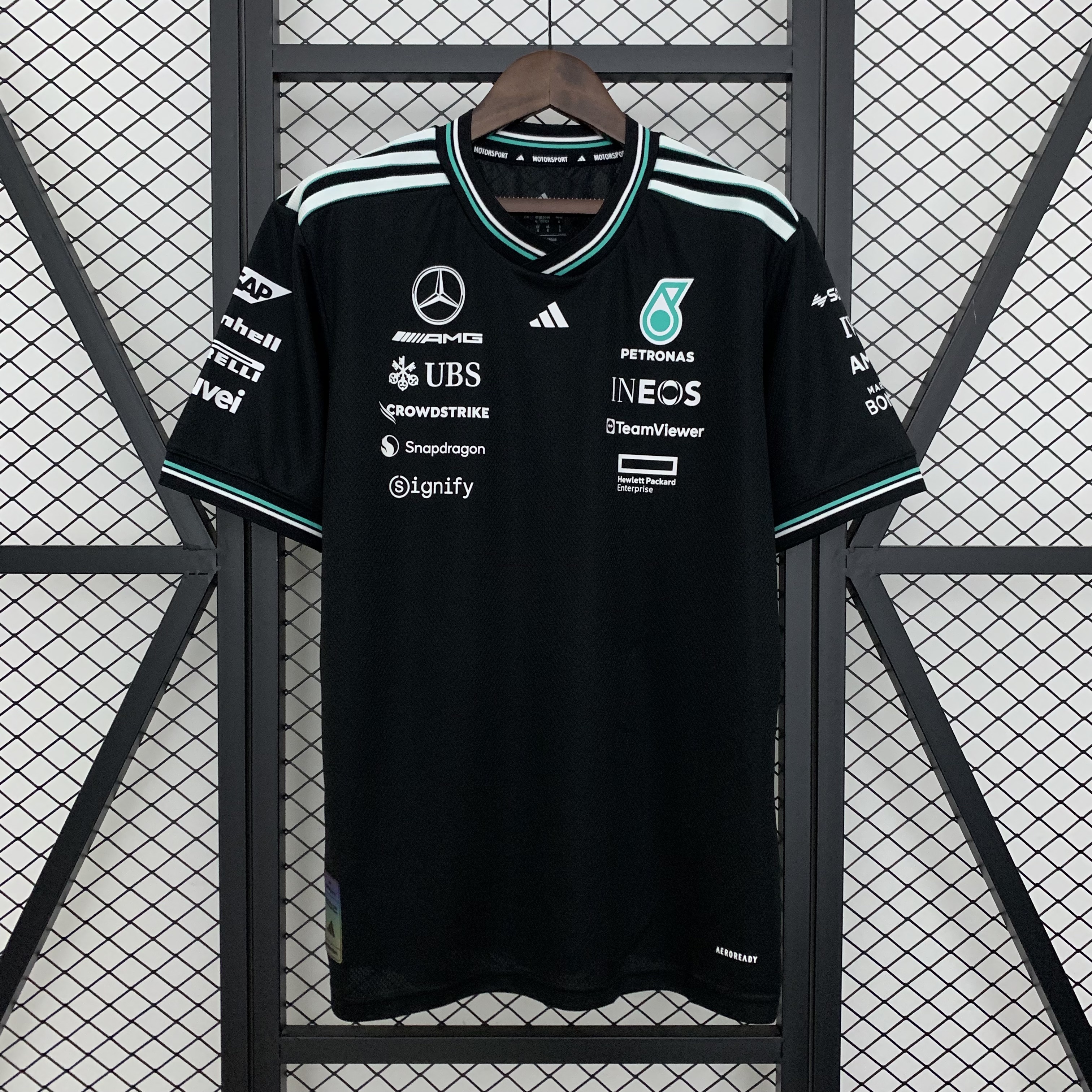Mercedes AMG Petronas F1 Racing Team Black Driver T-Shirt 2025