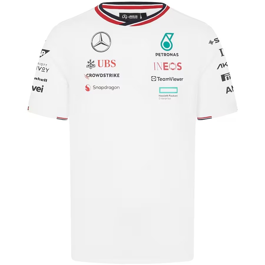 Mercedes AMG Petronas F1 Team Driver T-Shirt - White 2024 - view 3