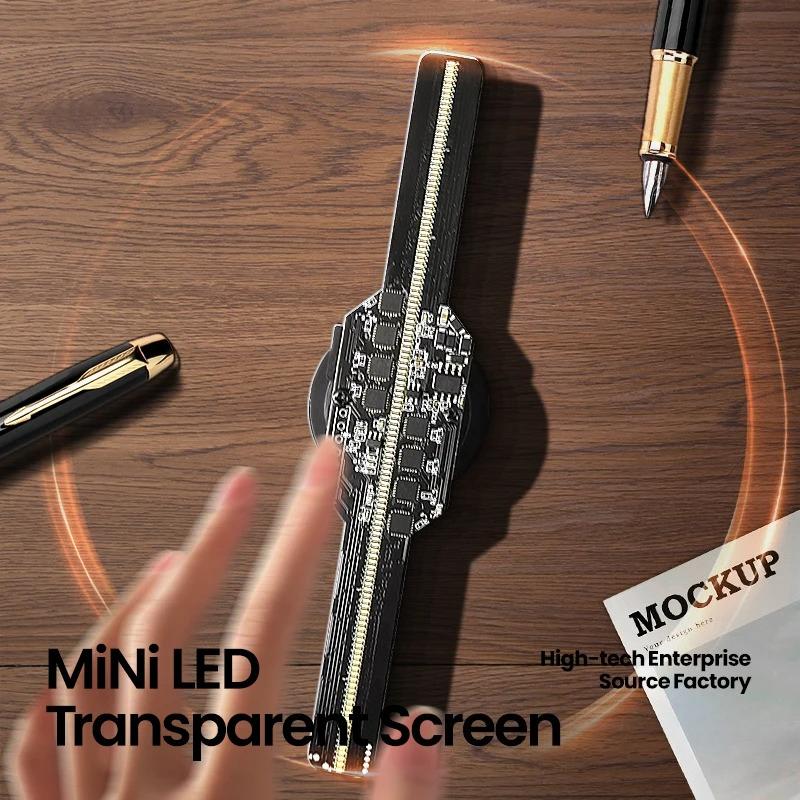 3D Holographic Projection Fan 14cm Portable Advertising Machine Suspended Aerial Imaging Stereoscopic Fan Screen 3D Holographic