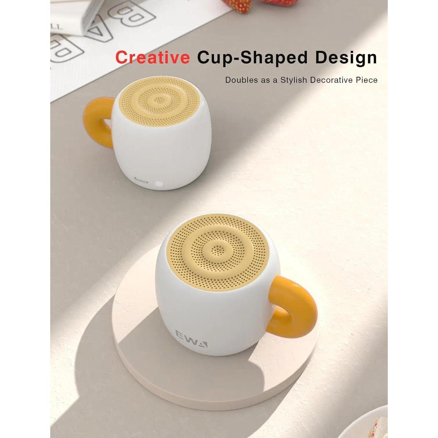EWA A163 Creative Cup shaped Mini Bluetooth Speaker, IP67 Waterproof Portable Metal Wireless Speaker, Suitable for Gifts