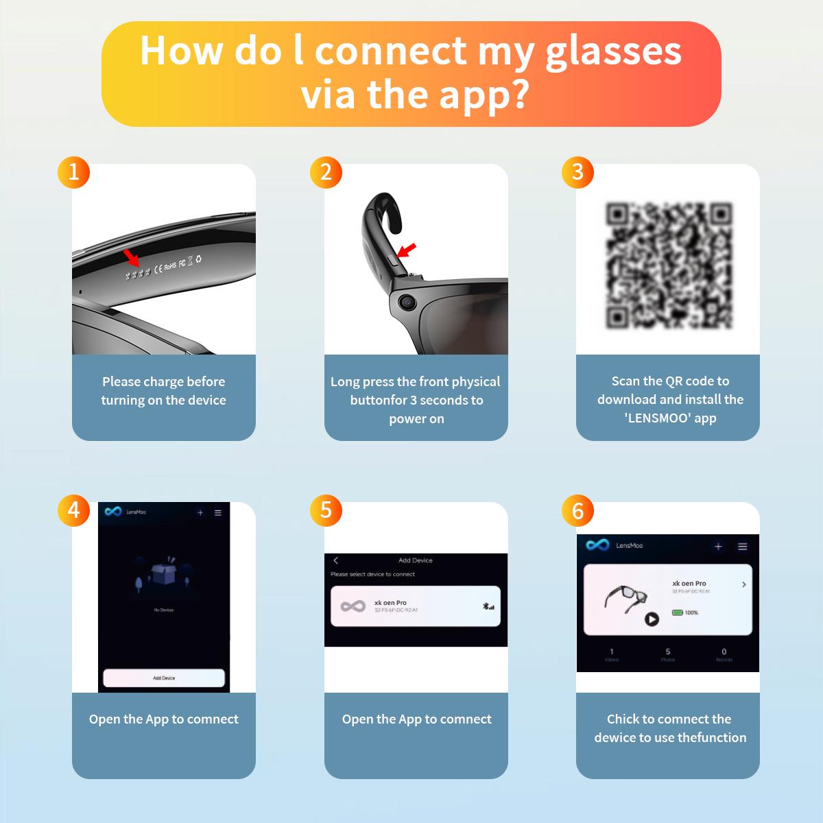 Smart Glasses Voice Assistant BT Call AI Translation Music Earphones HD Camera Video Recording Fashion Sunglasses For Men Women Bluetooth Local Wearable White