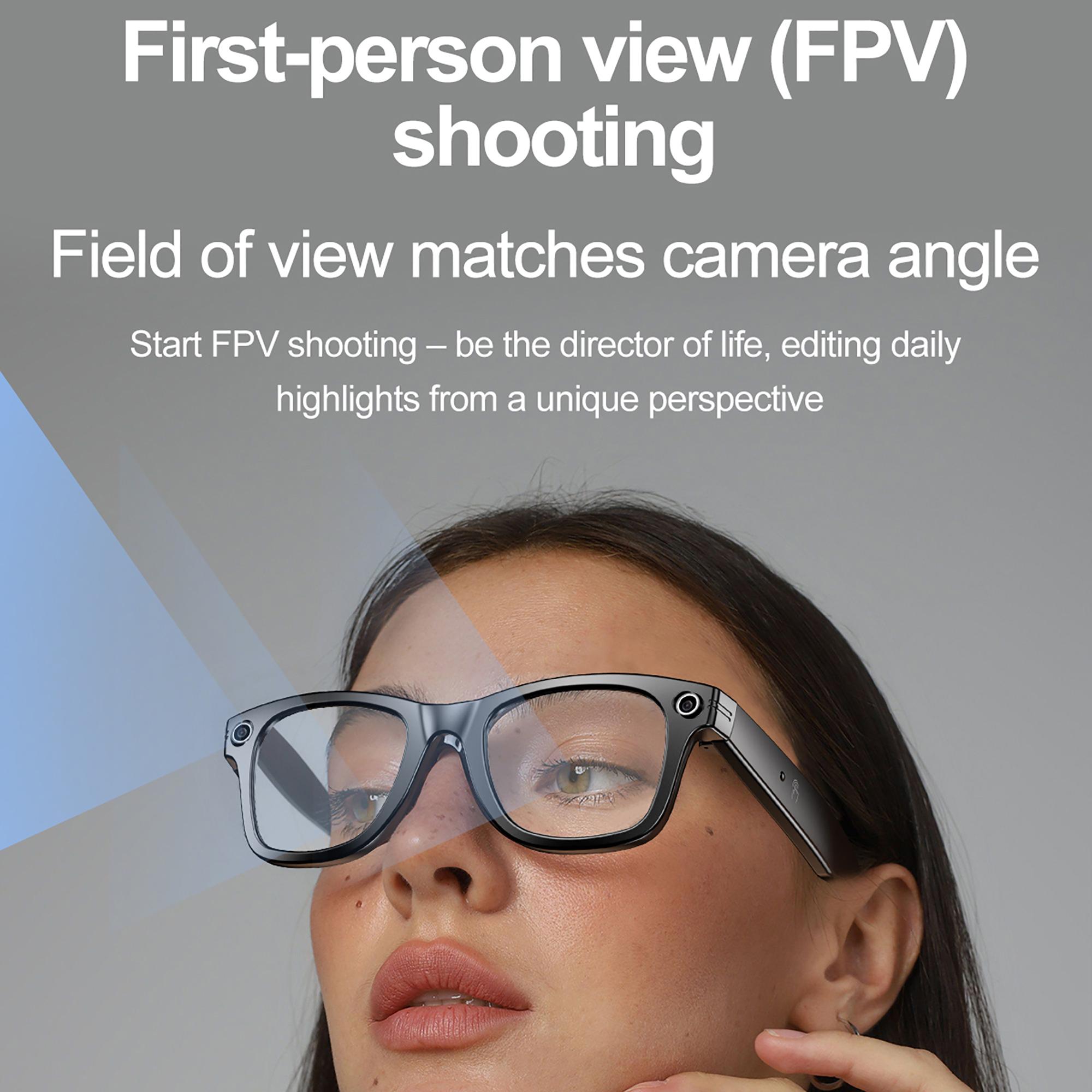 AI Photo Recognition Anti-blue Light Bluetooth Call Men Women Smart Glasses 720P Take Video AI Chat Music IP65 Waterproof Button Local - Image 5