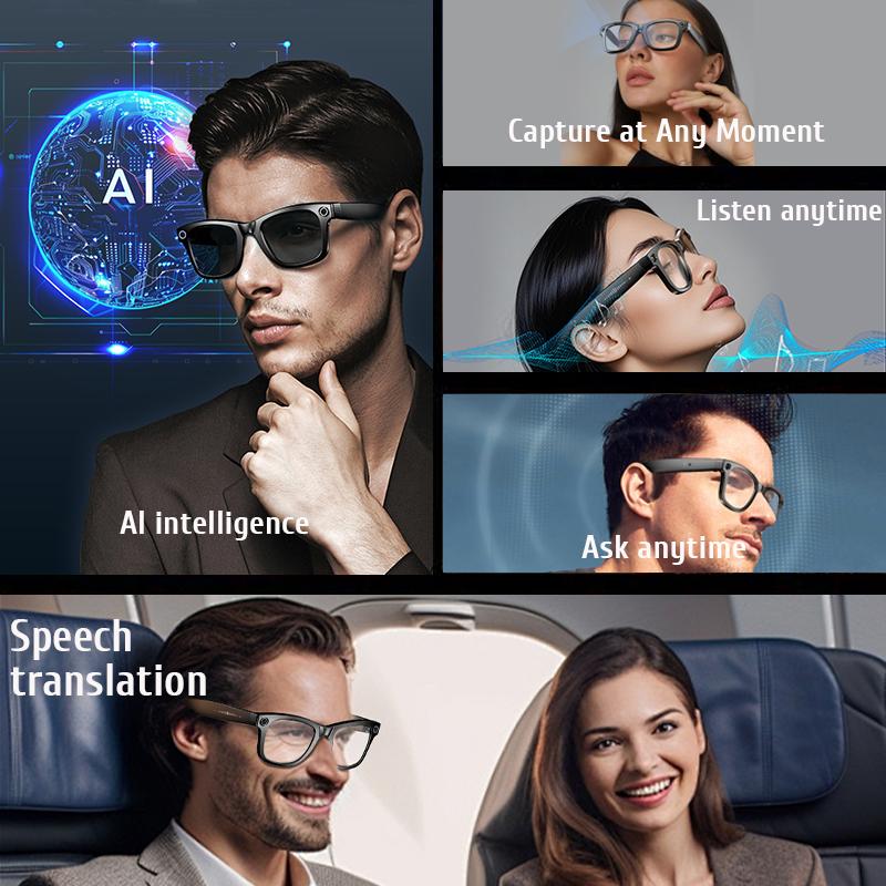 2025 New Upgrade Smart Glasses With Camera Video Recording AI Photo Recognition Bluetooth Call Translation Voice Sunglasses Men Portable Dustproof Memory Phone Wearable Change Color Lens - Image 5