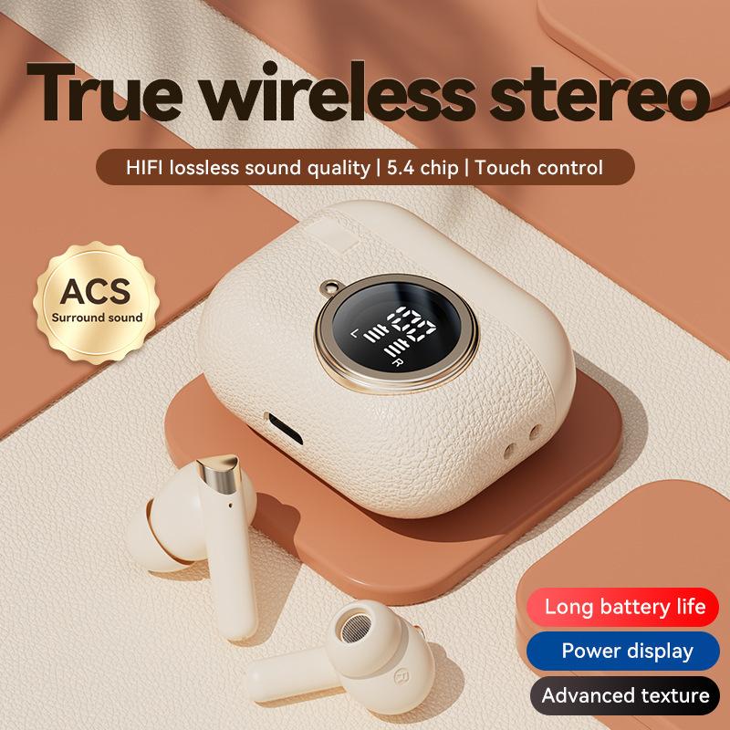 M88 Retro Style Leather Texture Bluetooth Earphones Sport Music Wireless Bluetooth ANC Noise Reduction Long Battery Life Headset Audio Electronic