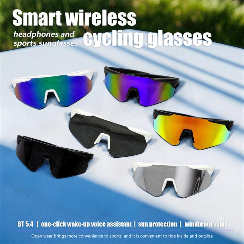 Smart Bluetooth Glasses, Polarized Sports Sunglasses, With Headphone Function, UV Protection, For Women and Men, Cycling Sunglasses, Compatible with Android and iOS