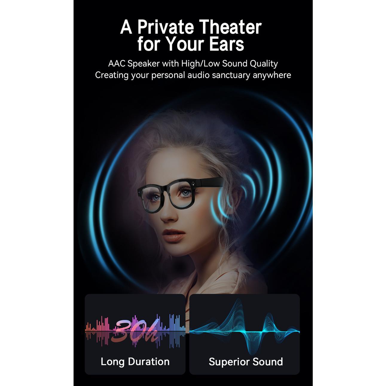 Smart Glasses with Camera, AI 6K, Bluetooth, Multi-Function Calling, Voice Assistant, Music Player, Translation, Photochromic Glasses, New