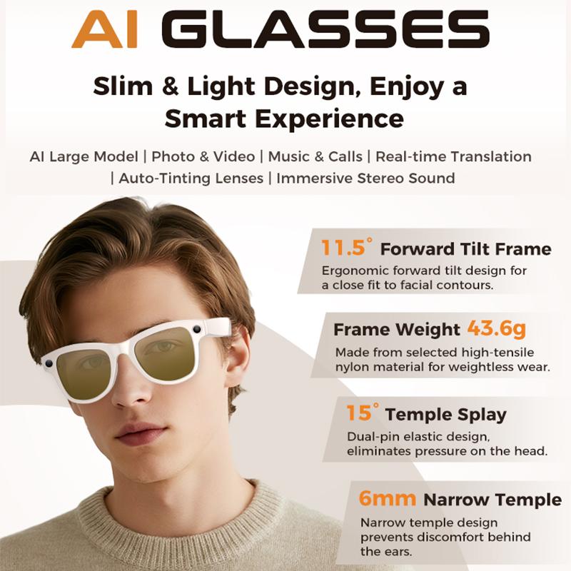 Smart Glasses, New for 2026, with Video Recording Camera, AI Photo Recognition, Bluetooth Calling, Voice Translation, Sunglasses, For Men and Women vs Competitors: Which One Should You Choose?