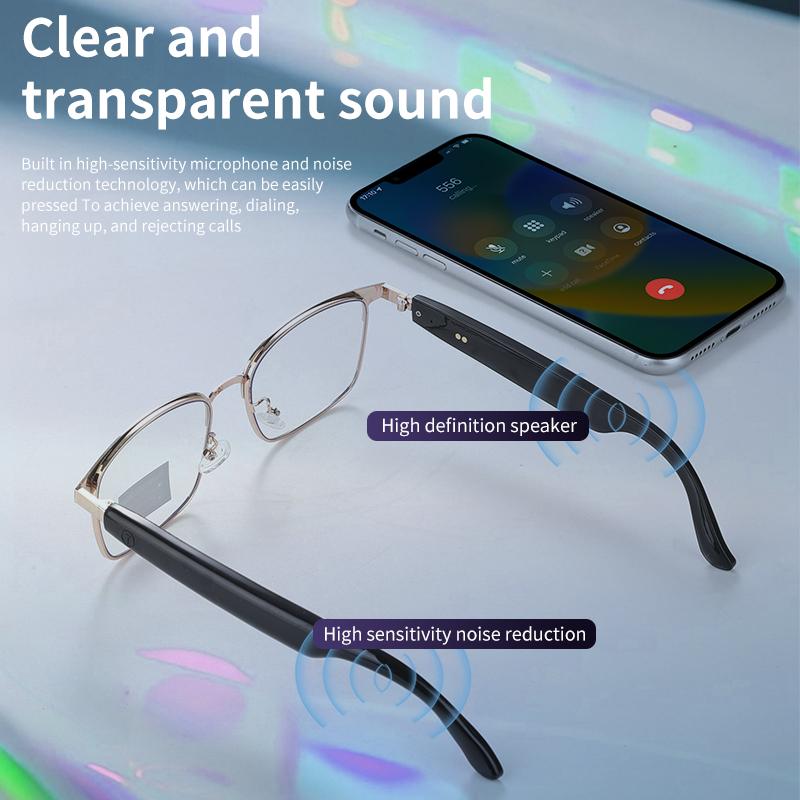 Smart Black Glasses, GS06, Color Changing, Bluetooth Glasses, Color Change in 3 Seconds, Suitable for Outdoor Activities and Movement, Blue Light Blocking Glasses