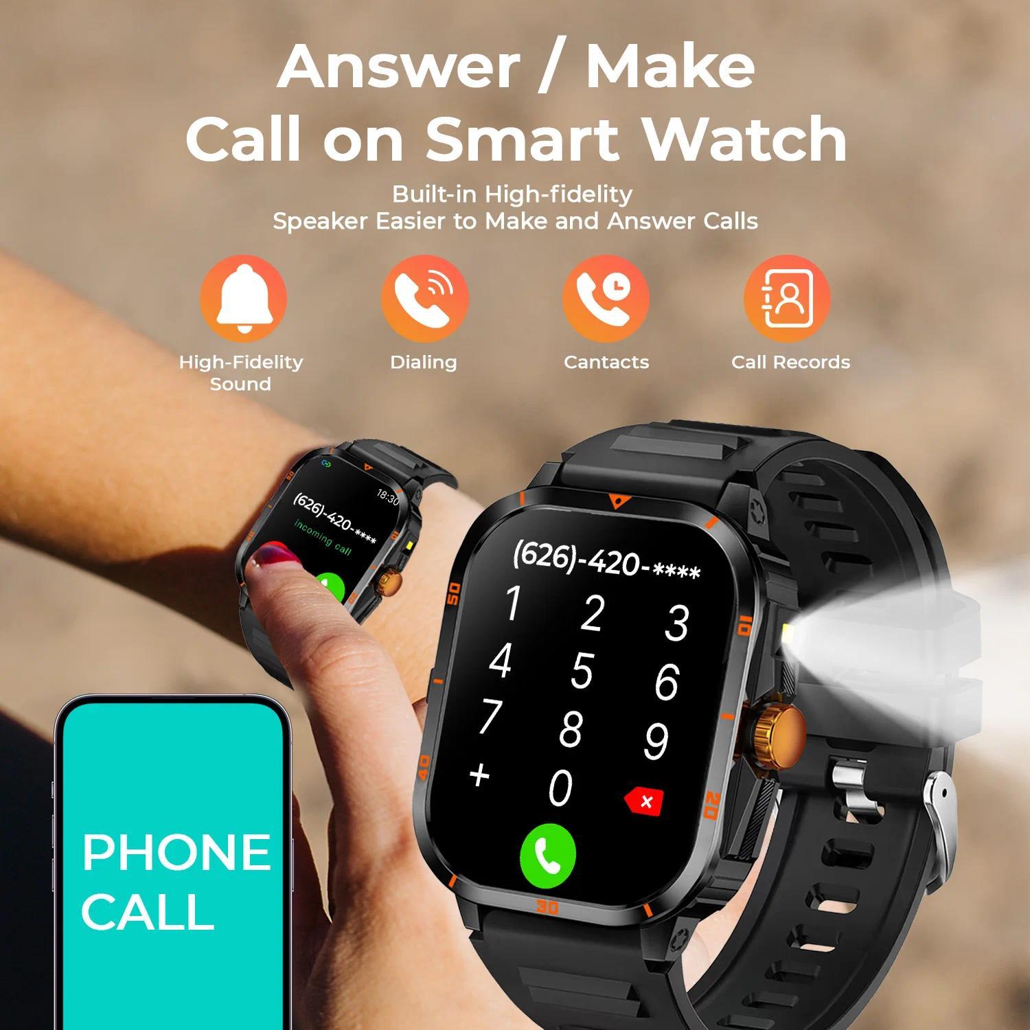 Smart Watch, LED Watch, Waterproof, Large Battery 400mAh, Bluetooth Calls, Heart Rate Monitor, For Men, New in 2026 vs Competitors: Which One Should You Choose?