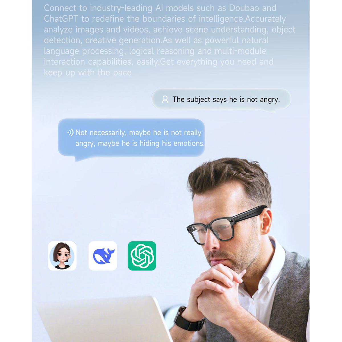 Smart Glasses with Video Camera Myopia Prescription 4GB 8MP Camera Anti Shake Video Shooting Object Recognition Smart Translate