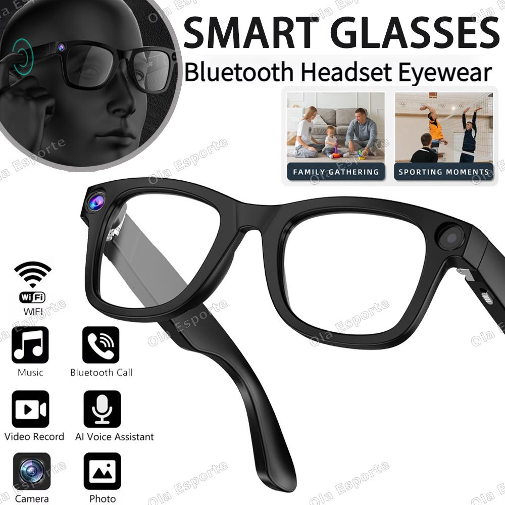 Smart Glasses, AI, HD Camera, LED Light, Smart Navigation, Bluetooth Calling, Meeting Video Recording, Outdoor Sports Sunglasses, New