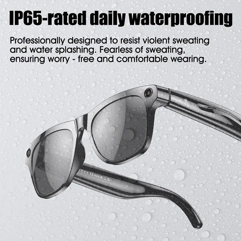 4K HD1080P AI Smart Glasses Photochromic Glasses Video Recording Bluetooth Call Glasses Waterproof Bluetooth Call Playing Music