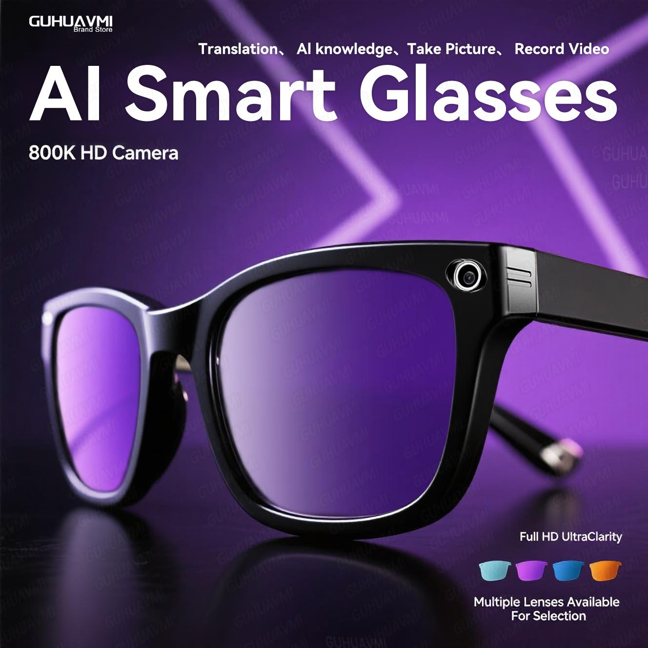 Unboxing and Review: The 2025 Brand New 8MP Camera Glasses Color-Changing AI Smart Bluetooth Glasses Photo Video Recording Waterproof Call Smart Sunglass Experience