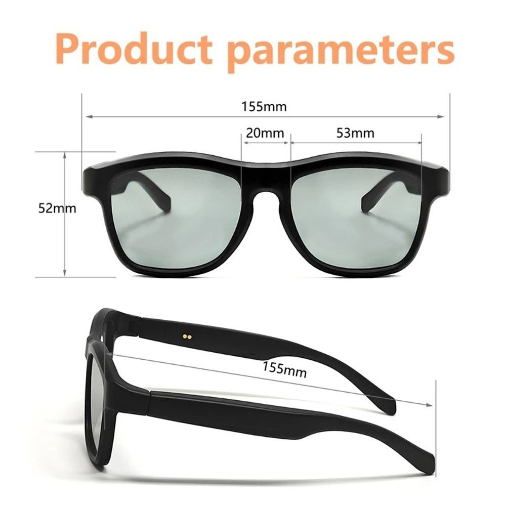 Smart Bluetooth Sunglasses, AI Translation, Bluetooth Calling, UV Protection, Digital LCD Glasses