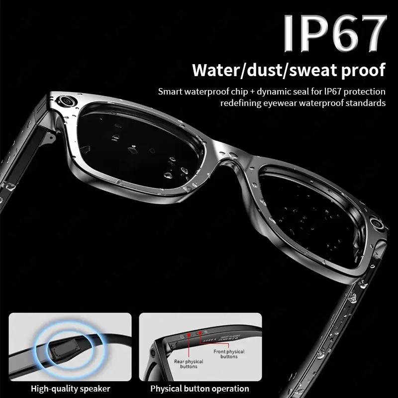 Smart Glasses with Bluetooth, Camera, Video Recording, AI Photo Detection, Answering Calls, Translation in Over 100 Languages, Music Playback, For Men and Women, Date: 2025