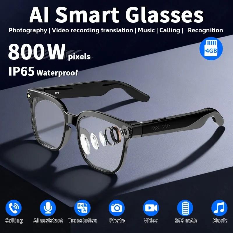 Smart Eyeglass 800W Camera Glasses AI Smart Glasses HD Shooting Video Record Call Glasses Waterproof Bluetooth Smart Sunglasses