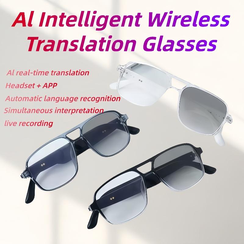 Bluetooth glasses, GS10 AI, with camera, auto voice, smart glasses, multifunctional button, suitable for sports, with language translation function, headphones