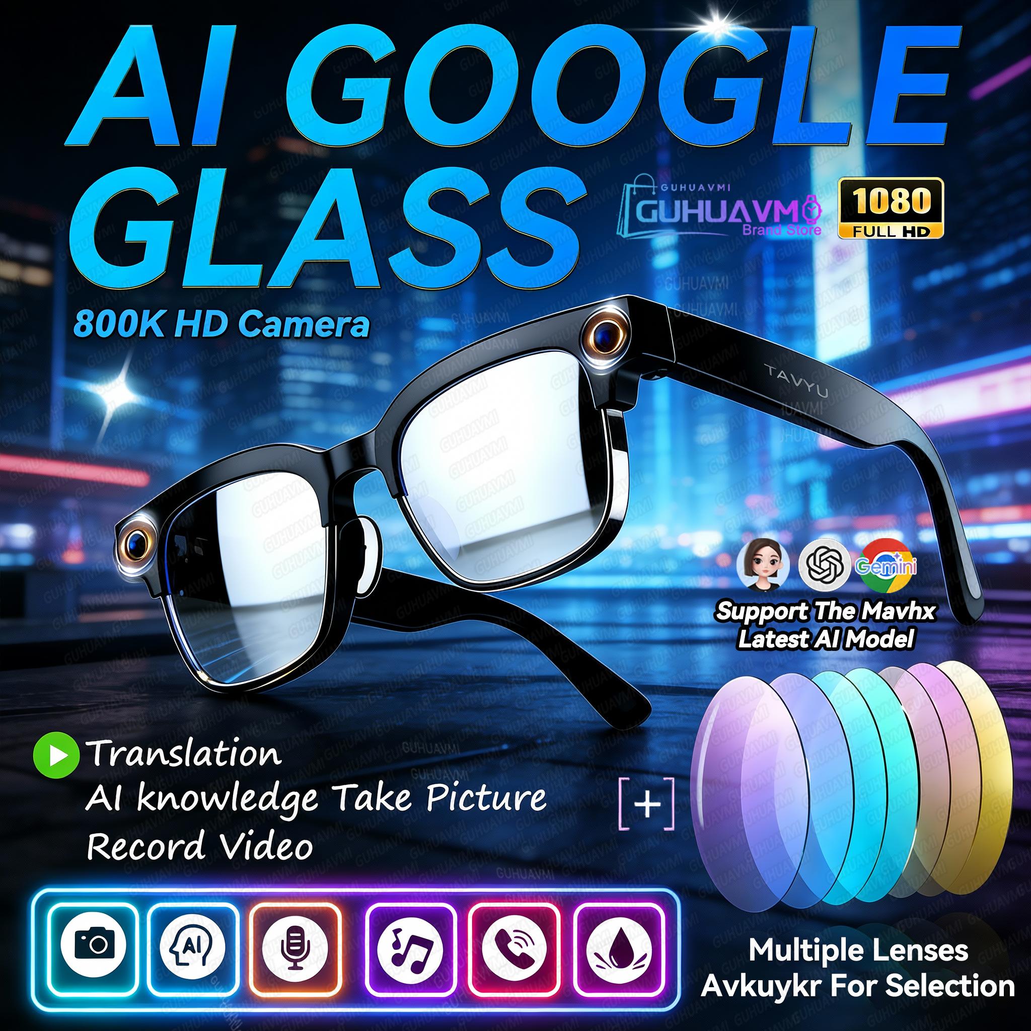 2026New 800W HD AI Smart Glasses AI Translation Glasses Music Play 8K HD Video Recording Color Change Sport Sunglasses Men Women vs Competitors: Which One Should You Choose?